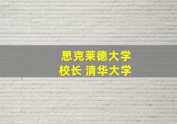 思克莱德大学校长 清华大学